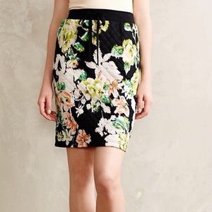 Anthropologie Lilka quilted floral skirt size Large